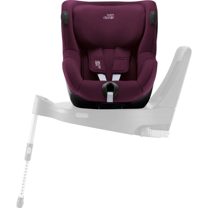 Автокрісло BRITAX-ROMER DUALFIX iSENSE Burgundy Red з платформою FLEX BASE