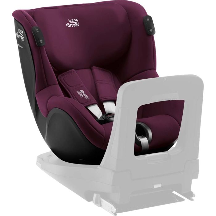 Автокрісло BRITAX-ROMER DUALFIX iSENSE Burgundy Red з платформою FLEX BASE