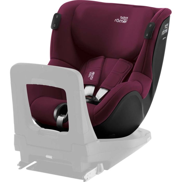 Автокрісло BRITAX-ROMER DUALFIX iSENSE Burgundy Red з платформою FLEX BASE