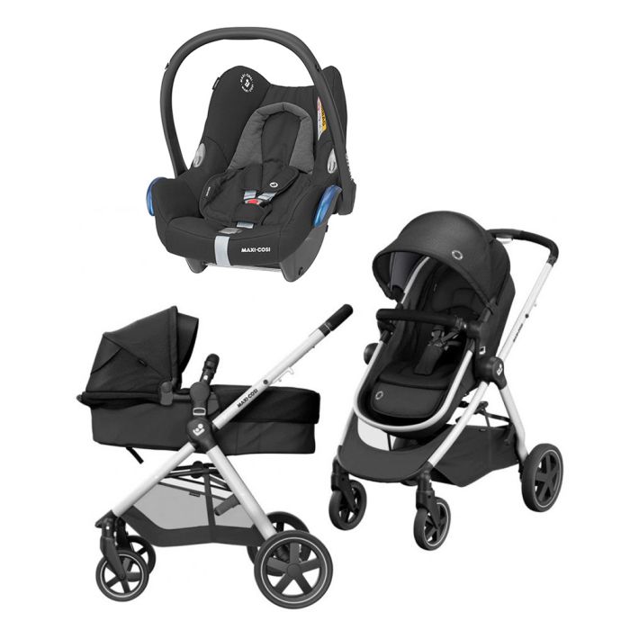 Коляска универсальная 3 в 1 MAXI-COSI ZELIA2 з автокреслом CabrioFix Essential Black