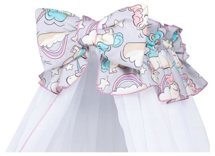 Детская постель Babyroom Comfort-08 unicorn серый (единороги)