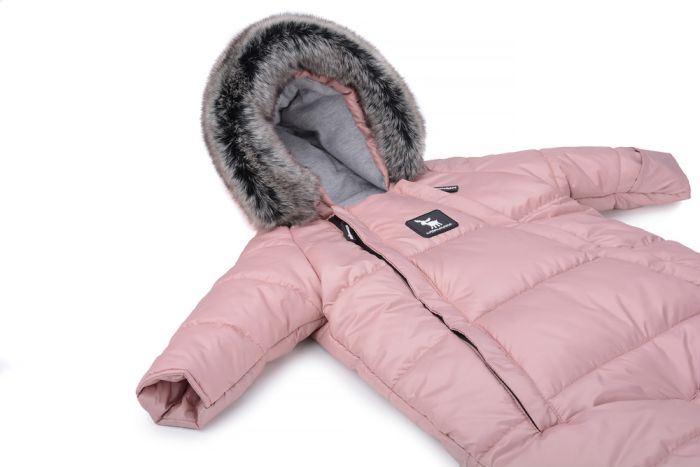 Зимний комбинезон - трансформер Cottonmoose Moose 0-6 M 767/111 pink (розовая пудра)