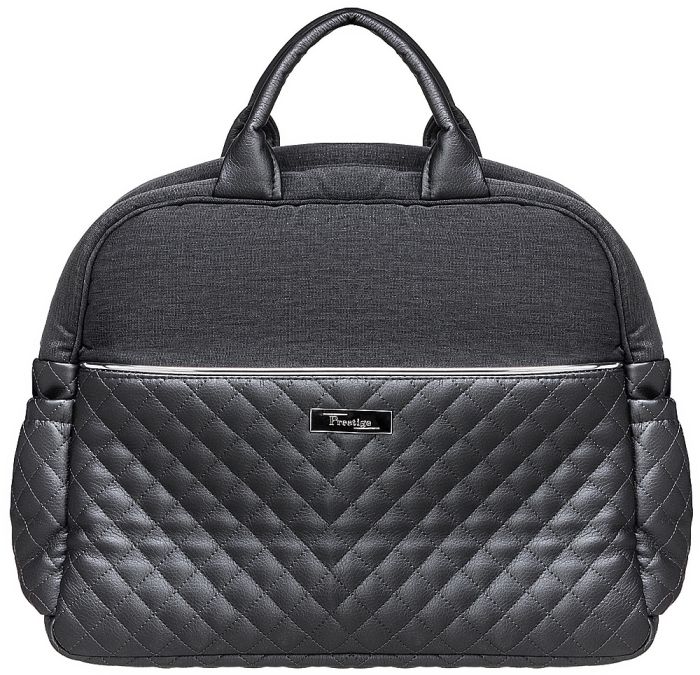 Коляска 2 в 1 классическая Roan Marita Prestige (14" белые колеса, хром рама) P231 графит - графитовая (кожа) перламутр