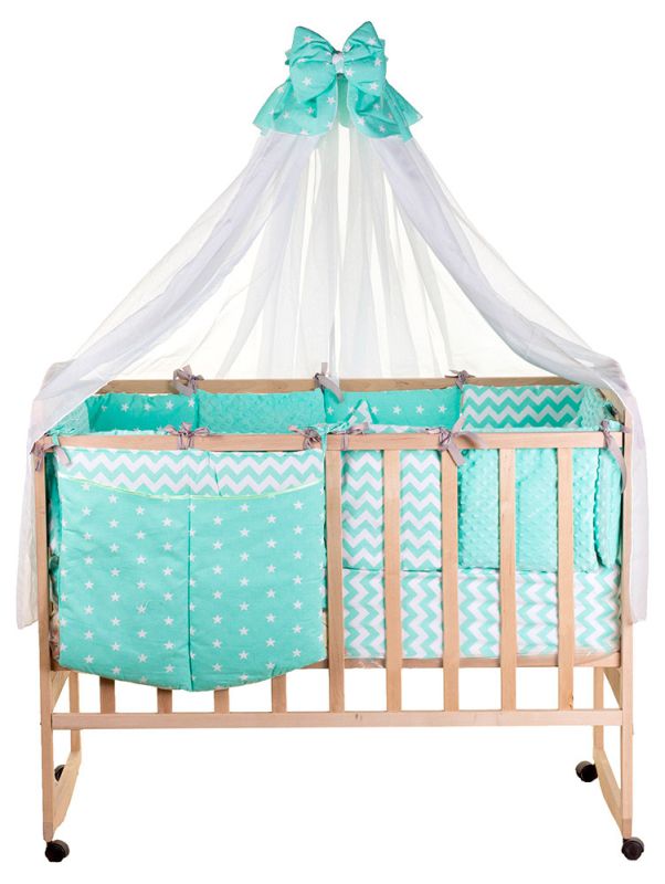 Детская постель Babyroom Bortiki lux-09 плюш  бирюзовый