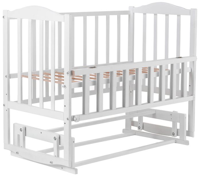 Кровать Babyroom Зайчонок ZL201 маятник, откидной бок  белая