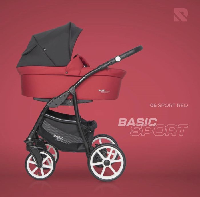 Коляска 2 в 1 Riko Basic Sport 06 Sport Red