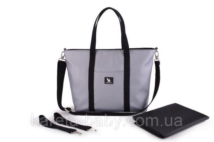 Сумка для коляски Cottonmoose Shopper 750/147 pearl gray leather (сірий еко-шкіра)