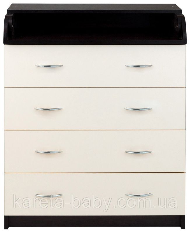 Пеленальний комод Babyroom Комод 4 тел.Big 102x80x50 венге-ваніль