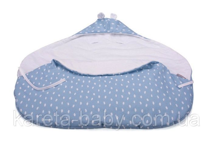 Конверт в коляску и автокресло Cottonmoose ODWF 439/131/51 rain azure cotton white cotton jersey (лазурный