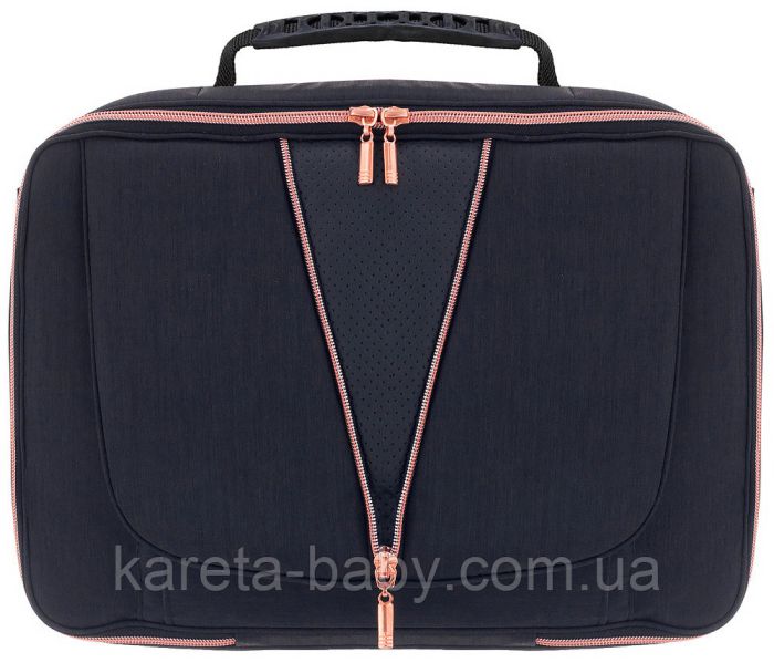 Коляска 2 в 1 Adamex Sierra Polar (Pink Gold) SR408 чорний - чорний шкіра (перфорація)