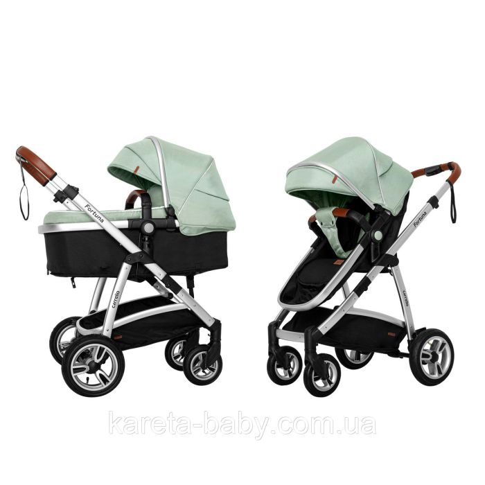 Коляска 2 в 1 CARRELLO Fortuna CRL-9001/1 Forest Green c матрасом +дождевик L /1/