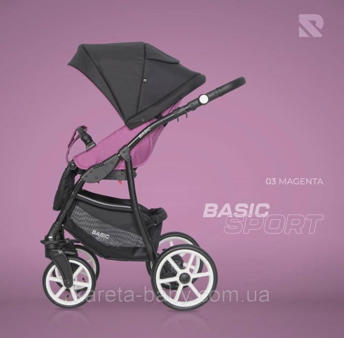 Коляска 2 в 1 Riko Basic Sport 03 Magenta