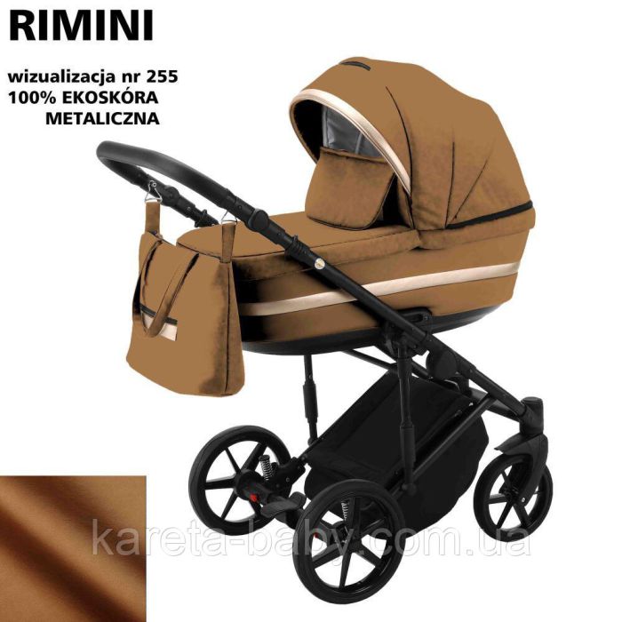 Коляска 2 в 1 Adamex Rimini ECO кожа 100% RI-255