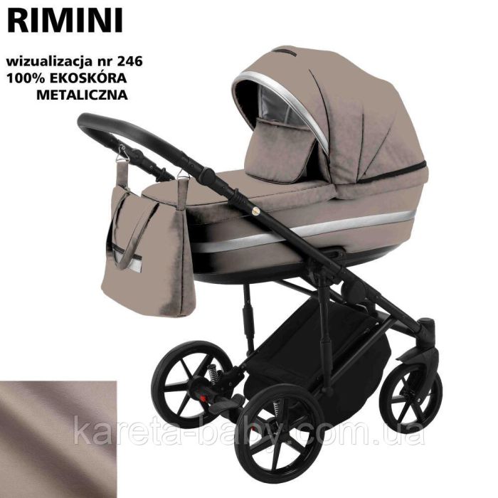 Коляска 2 в 1 Adamex Rimini ECO кожа 100% RI-246