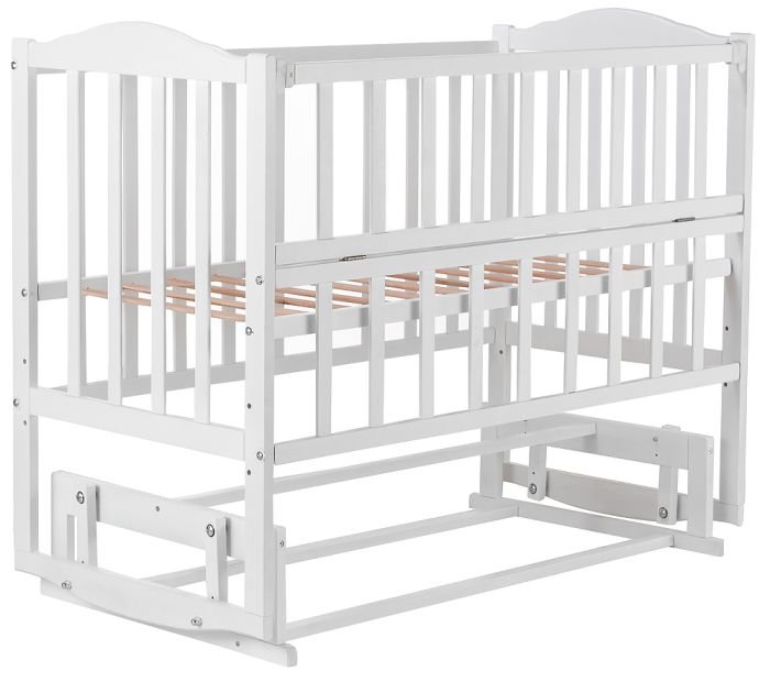 Кровать Babyroom Зайчонок ZL201 маятник, откидной бок  белая