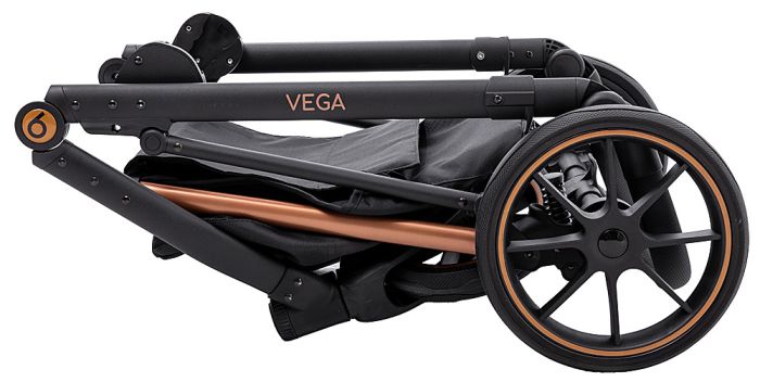 Коляска 2 в 1 Bair Vega Soft VSM-05 black magma черный