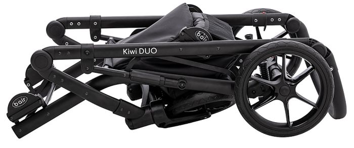 Коляска 2 в 1 для двойни Bair Kiwi DUO ECO BKD-15 черный