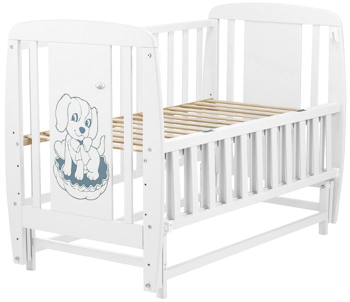 Кровать Babyroom Собачка маятник, откидной бок DSMO-02  бук белый