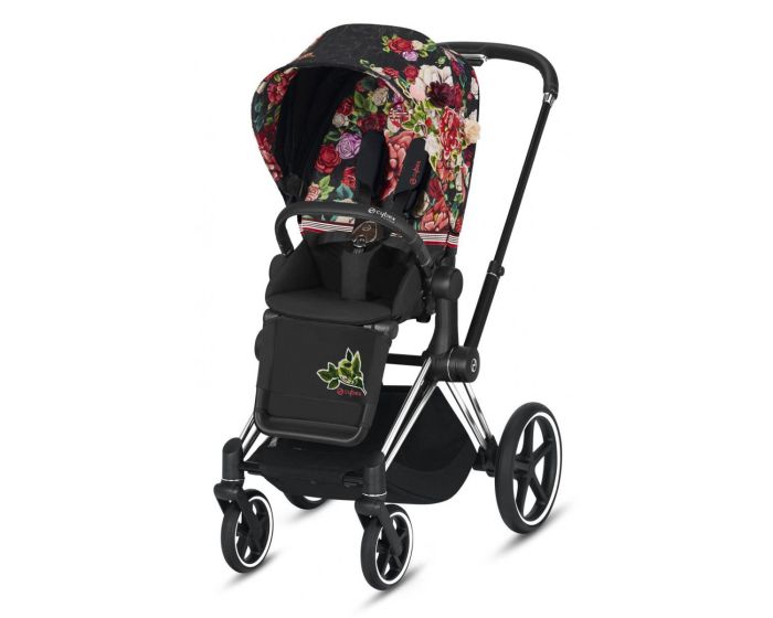 Коляска 2 в 1 Cybex Priam (Spring Blossom Dark)