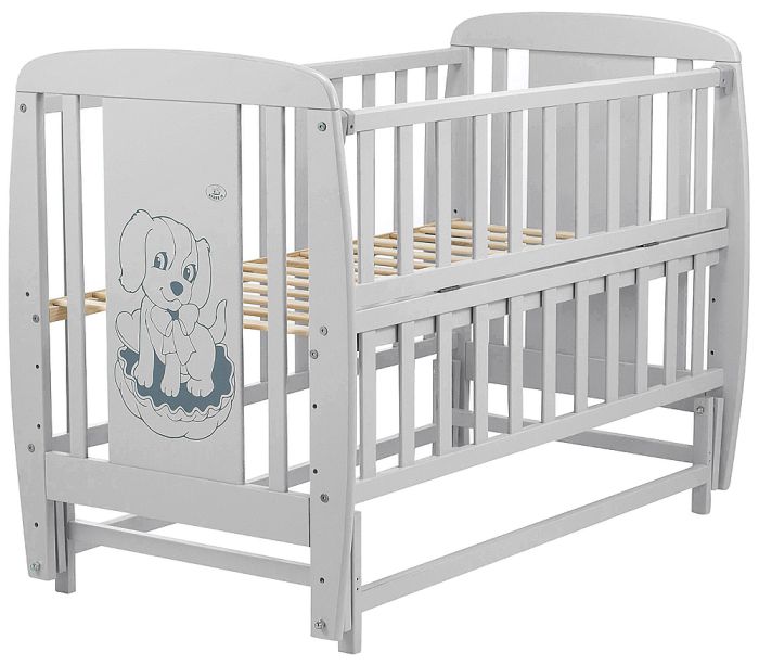 Ліжко Babyroom Собачка маятник, відкидний бік DSMO-02 бук сірий