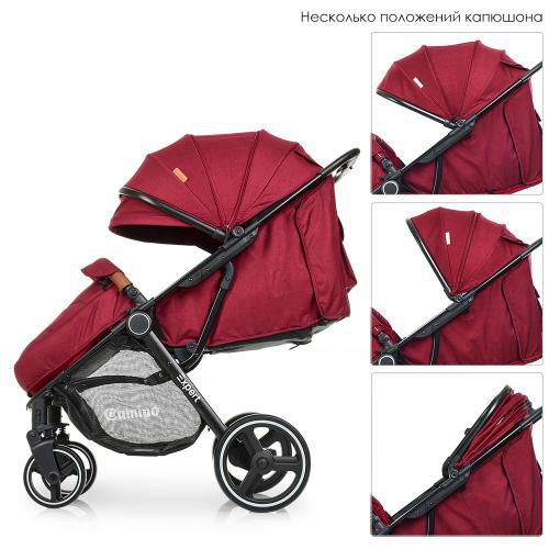 Прогулянкова коляска El Camino ME 1022L EXPERT Deep Red