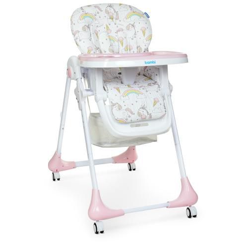 Стульчик для кормления Bambi M 3233 Unicorn Pink