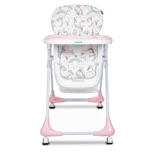 Стульчик для кормления Bambi M 3233 Unicorn Pink