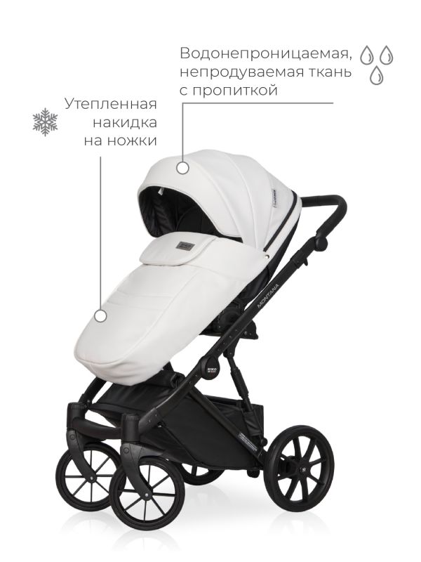 Коляска 2 в 1 Riko Montana Ecco 11 White