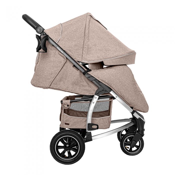 Коляска прогулочная CARRELLO Vista CRL-5511 Stone Beige в льне +дождевик L /1/ MOQ