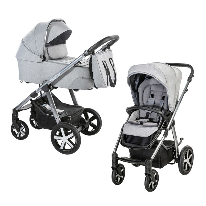 Коляска 2 в 1 Baby Design HUSKY XL (207 SILVER GRAY)